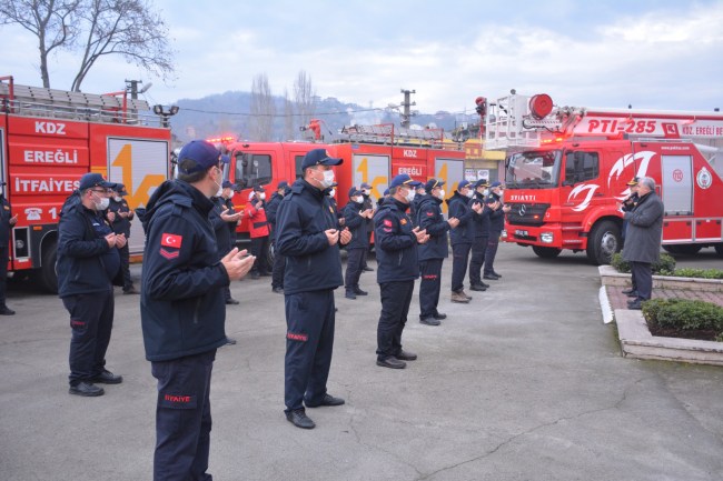 Şehit itfaiyeciler, dualarla anıldı